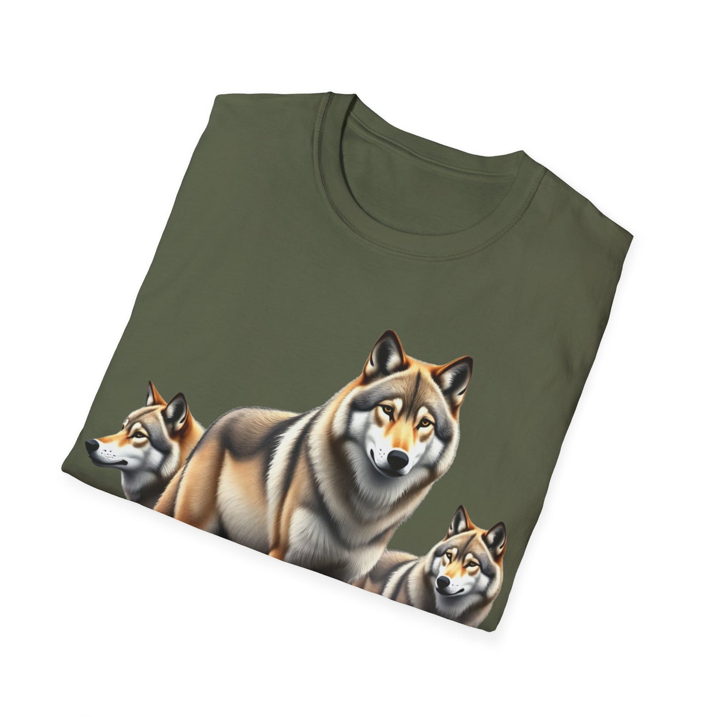 Wolf Trio Unisex T-Shirt - 'You Are Not Alone' Design