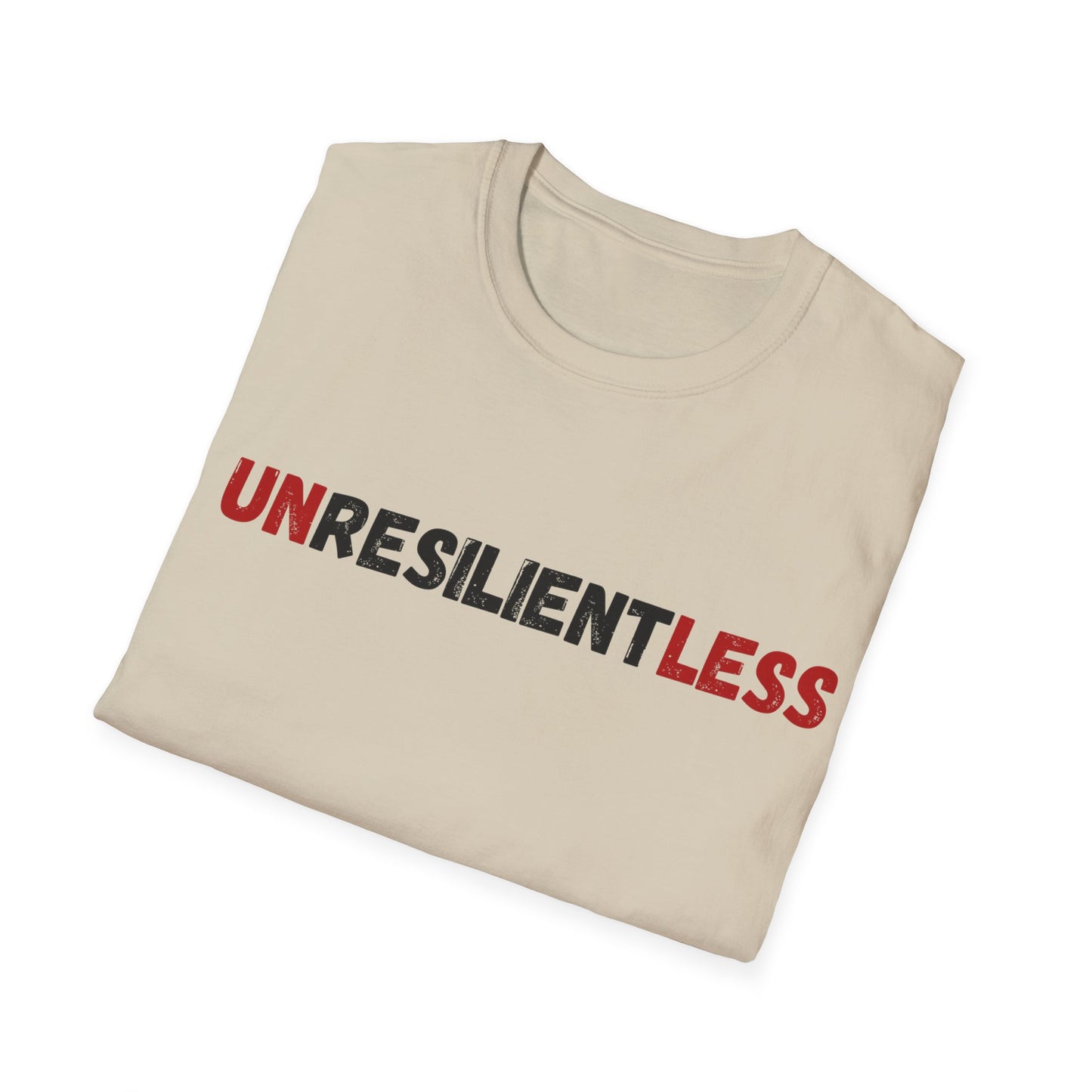 Unisex T-Shirt with 'Unresilientless' Play On Words Design