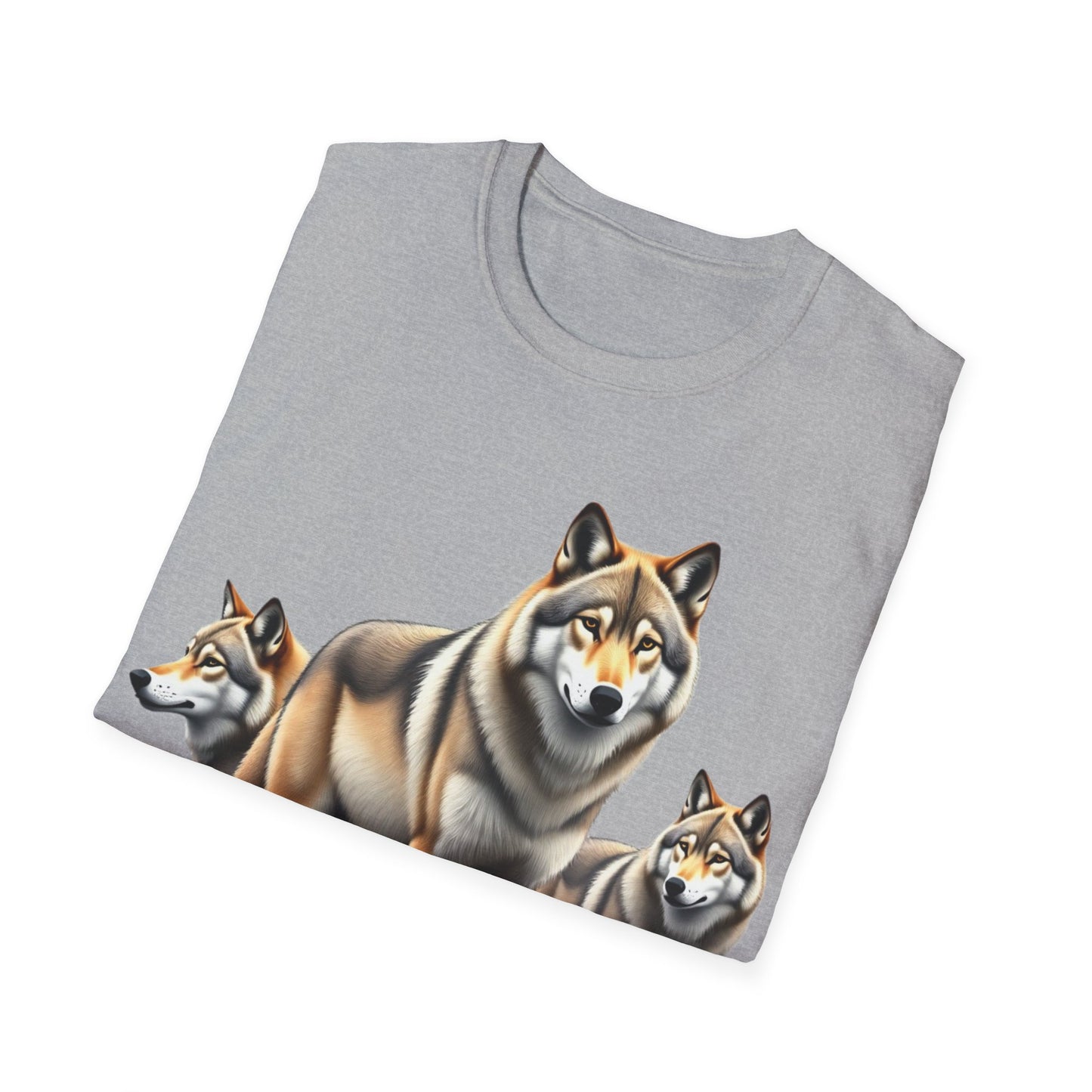 Wolf Trio Unisex T-Shirt - 'You Are Not Alone' Design