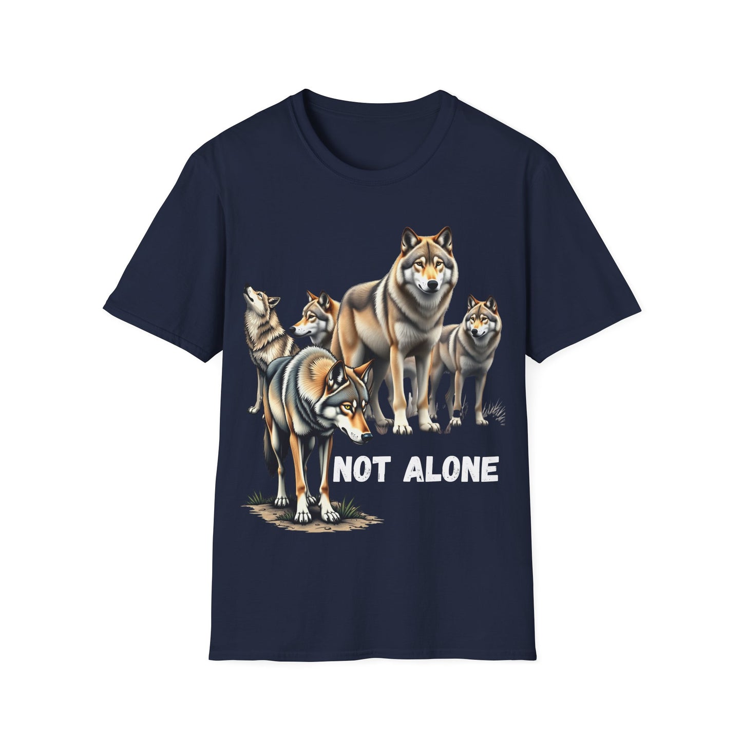 Wolf Pack Unisex T-Shirt 'Not Alone'