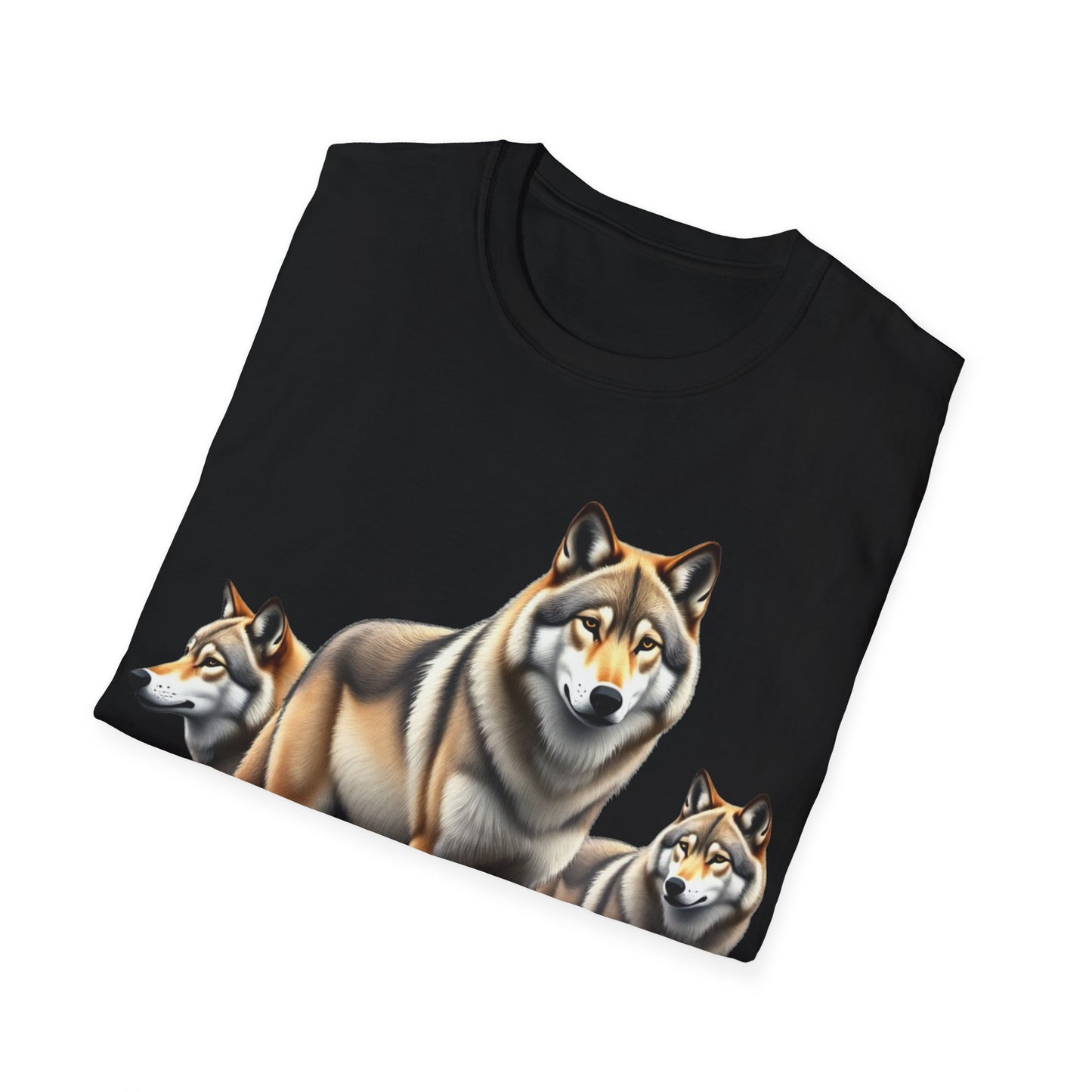 Wolf Trio Unisex T-Shirt - 'You Are Not Alone' Design