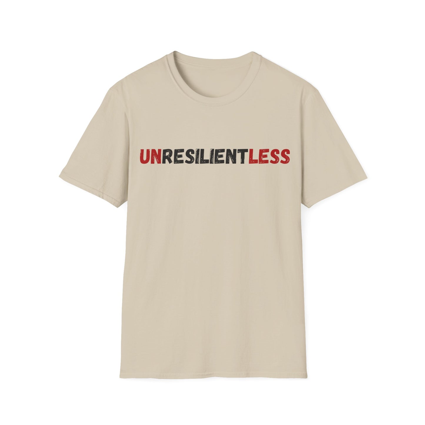 Unisex T-Shirt with 'Unresilientless' Play On Words Design