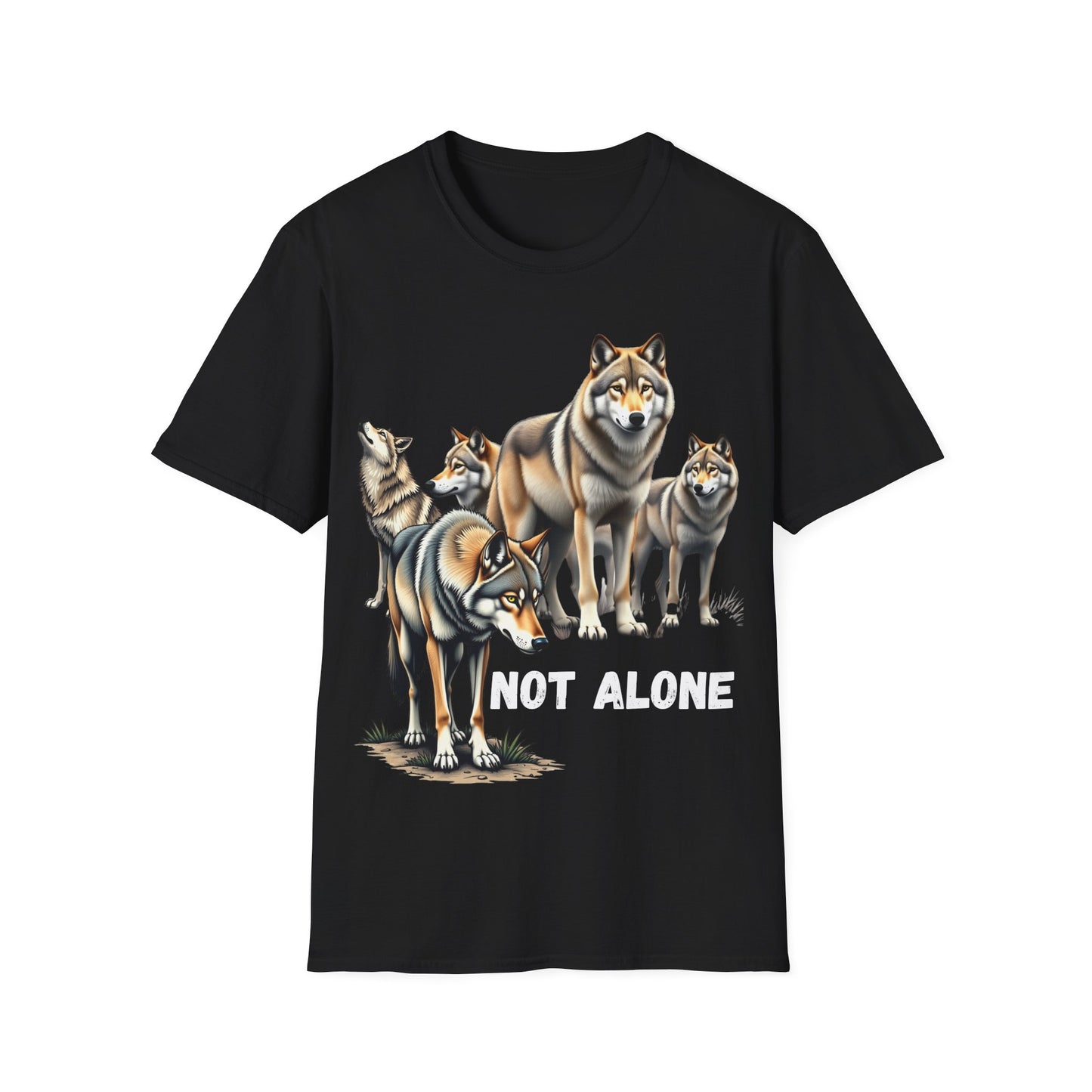 Wolf Pack Unisex T-Shirt 'Not Alone'