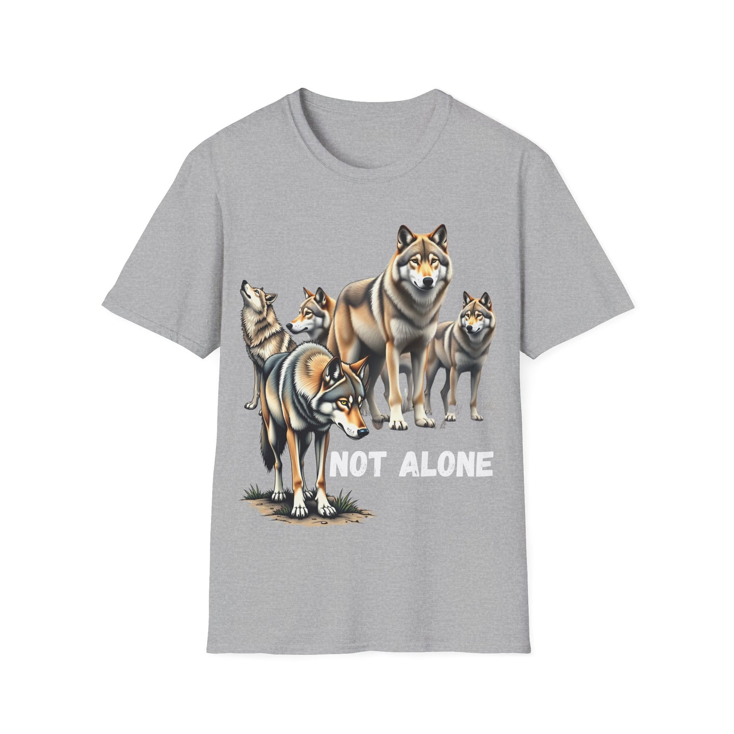 Wolf Pack Unisex T-Shirt 'Not Alone'