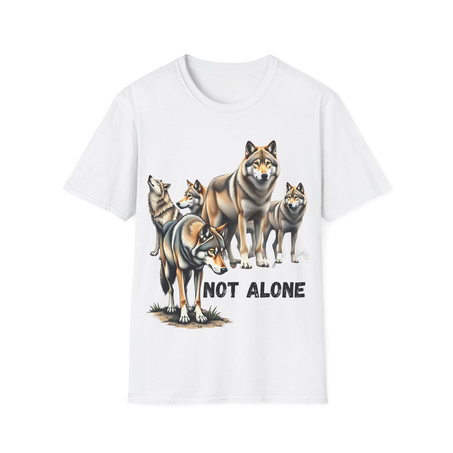 Wolf Pack Unisex T-Shirt 'Not Alone'