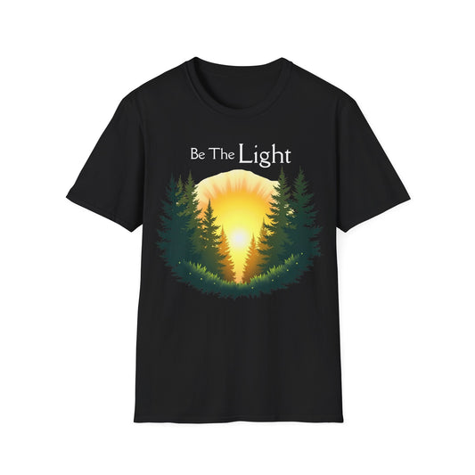 Sunrise Pine Unisex T-Shirt - Be the Light Inspirational Message