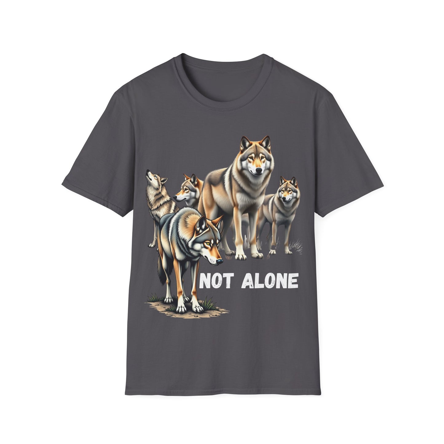 Wolf Pack Unisex T-Shirt 'Not Alone'