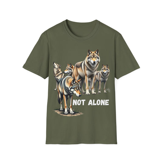 Wolf Pack Unisex T-Shirt 'Not Alone'